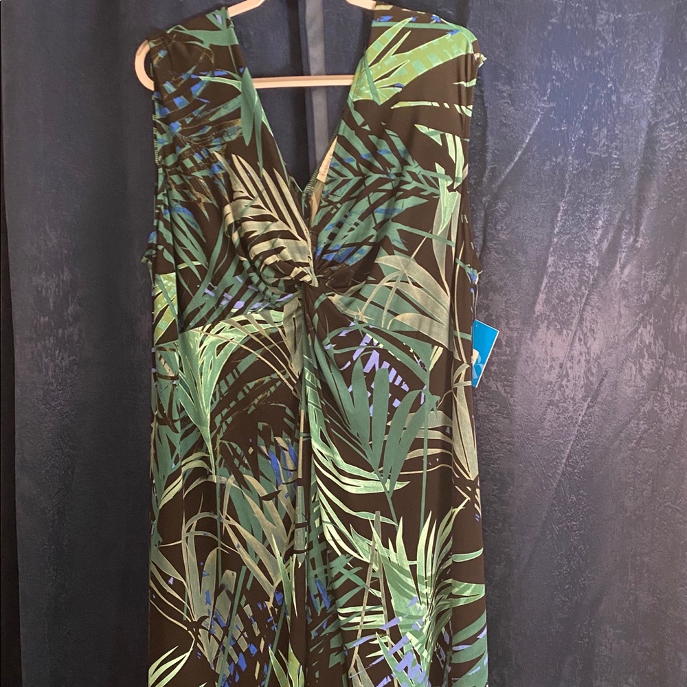Palm Print Dress